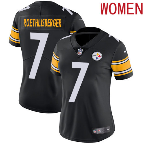 2019 Women Pittsburgh Steelers 7 Roethlisberger black Nike Vapor Untouchable Limited NFL Jersey